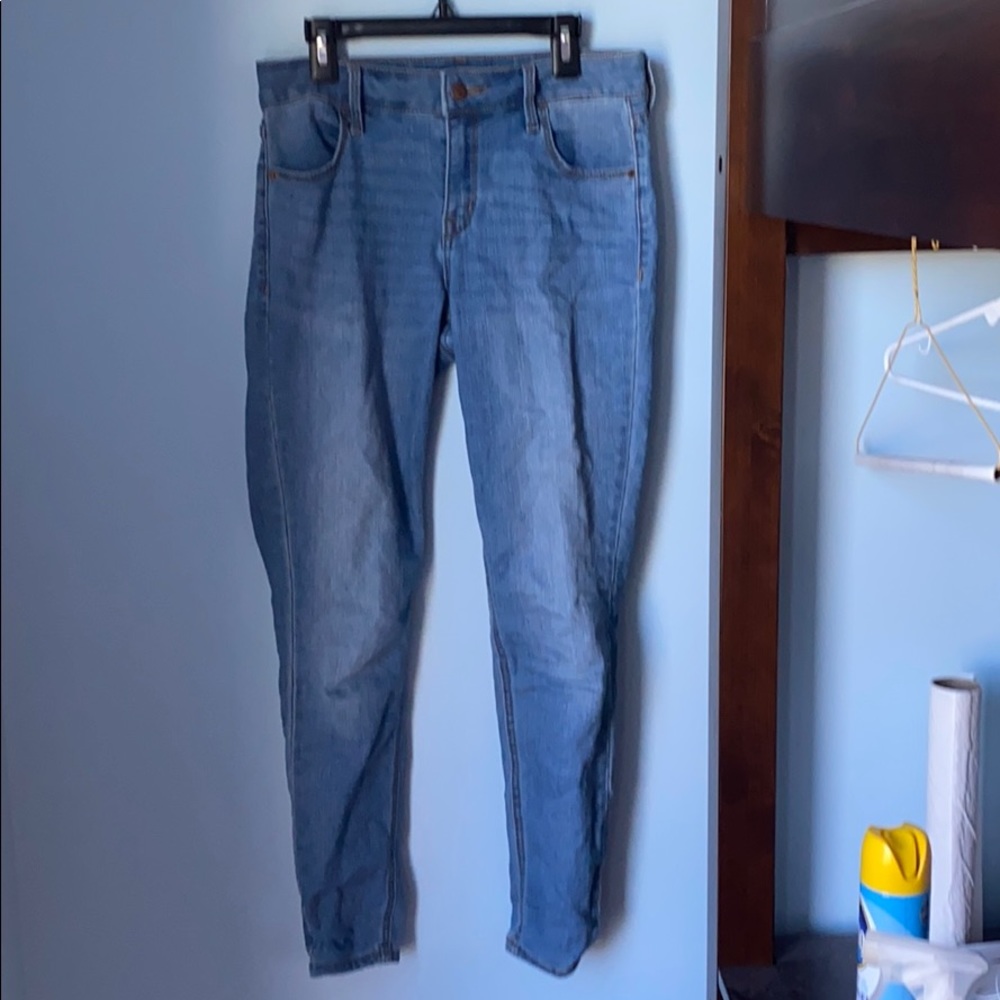old navy light super skinny ankle length jeans